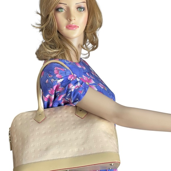 Arcadia Hand beige/ red Italian Bag size OS - Picture 7 of 16